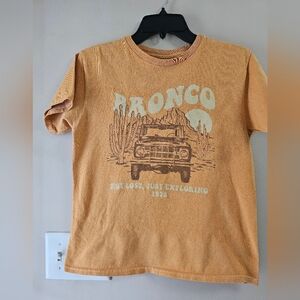 Ford Bronco Vintage Graphic Tee - Not Lost Just Exploring - Yellow XSmall